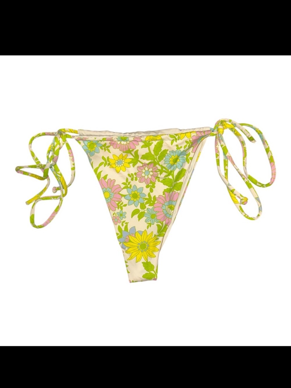 Frankie's Bikinis Ziggy Bikini Bottom in the Secret Garden Floral print